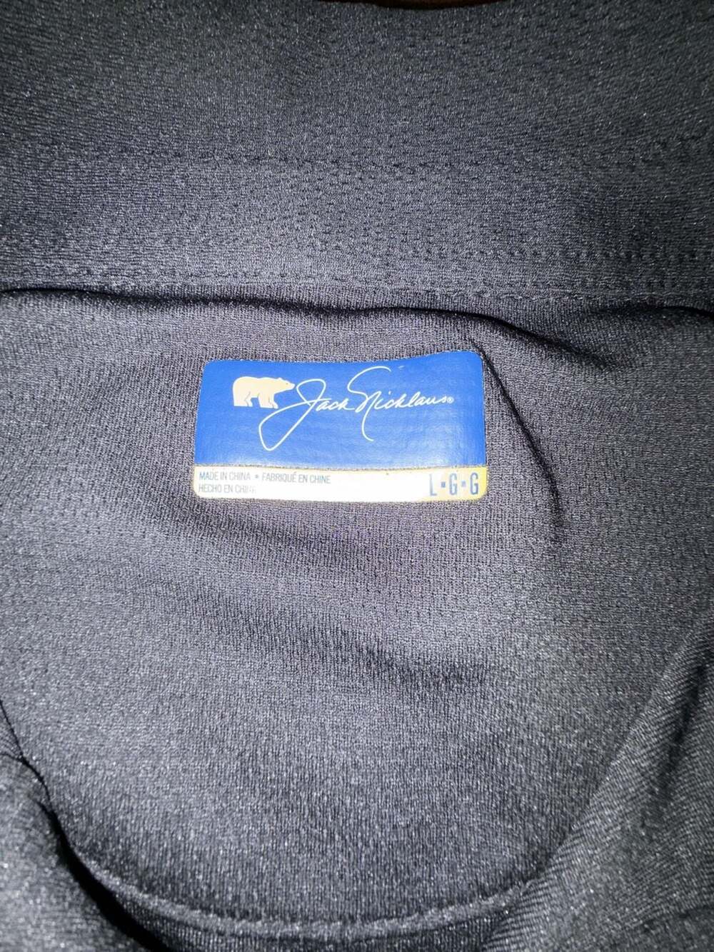 Jack Nicklaus Men's Black Short Sleeve Polo Golf Shirt Size Large
